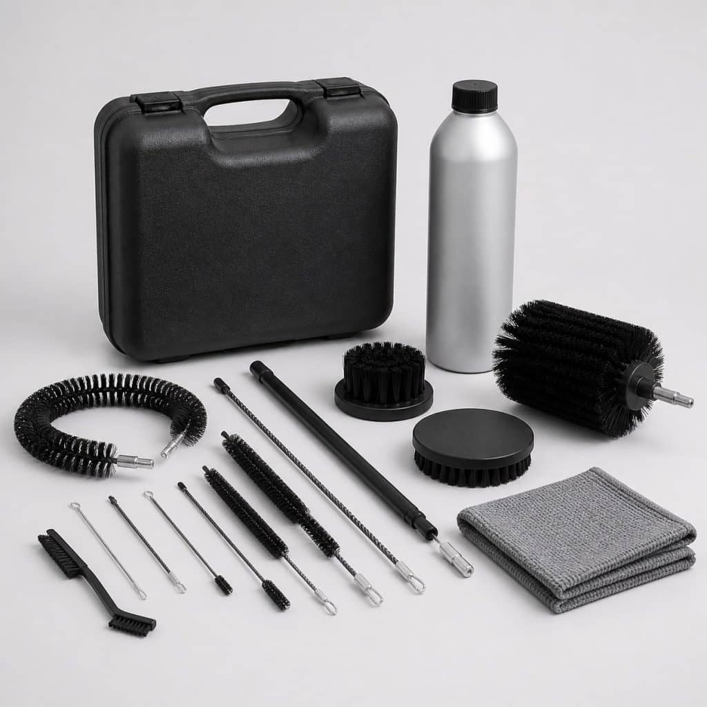 Kit de nettoyage de vanne EGR présenté sur fond clair
