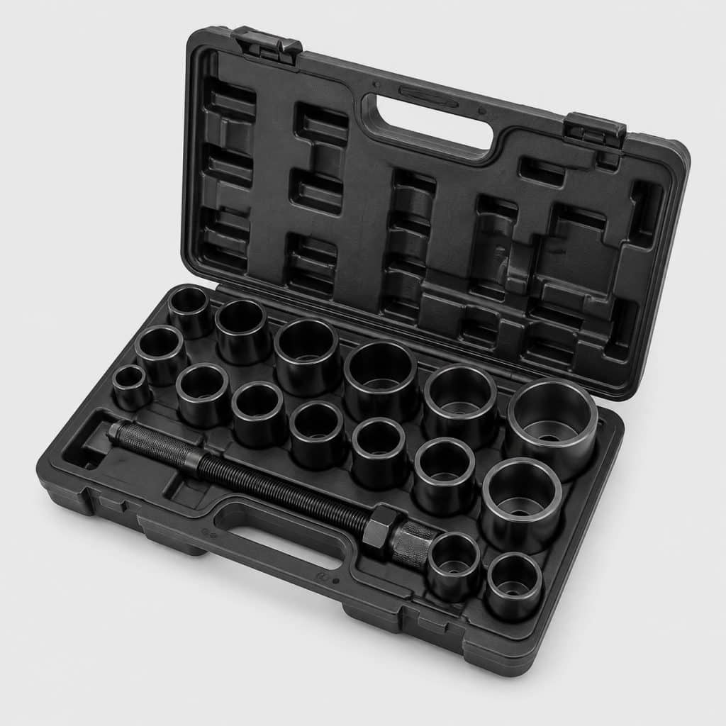 Kit de pose de roulement présenté sur fond clair