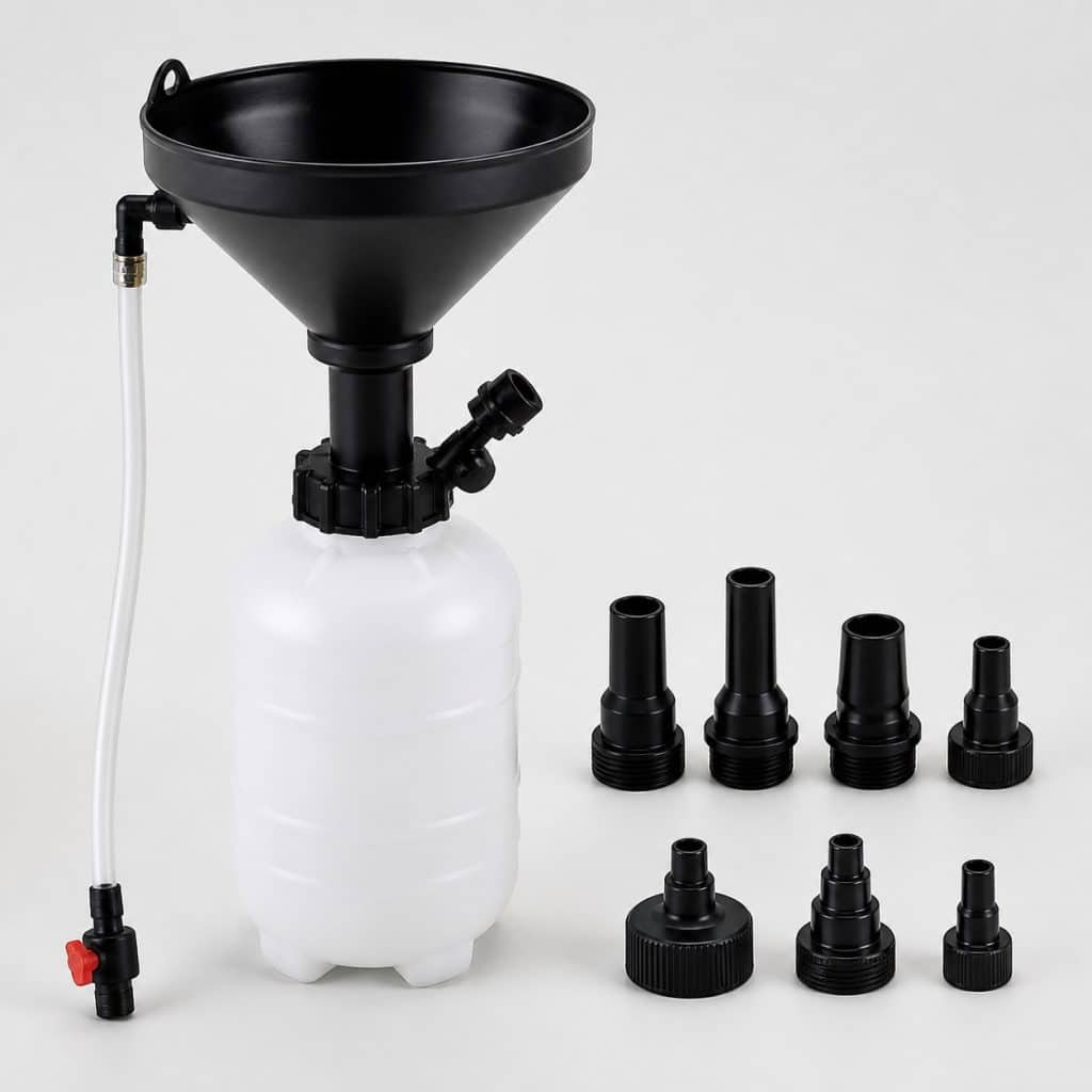 Kit de purge de refroidissement présenté sur fond clair