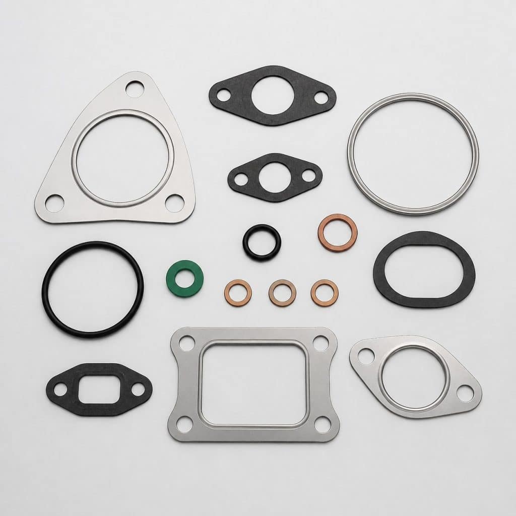 Kit de joints de turbocompresseur présenté sur fond clair