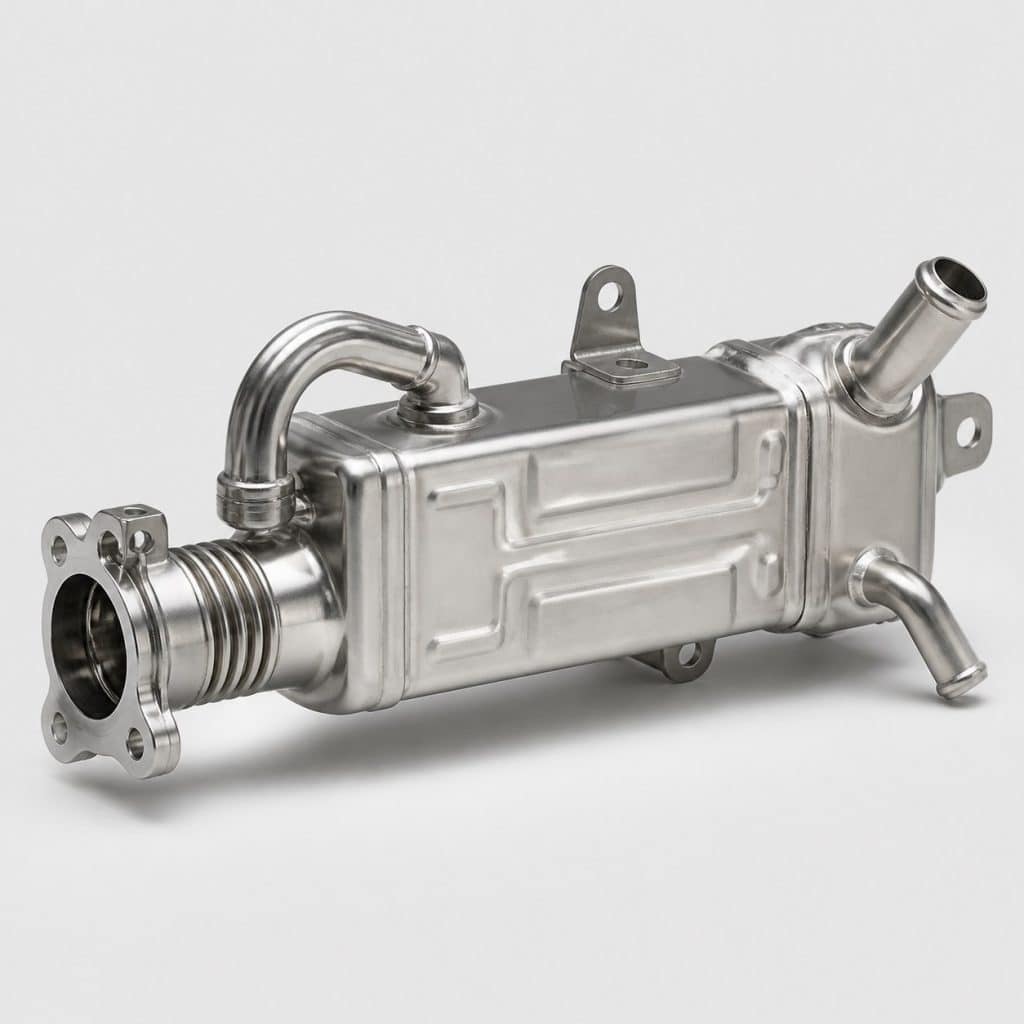 Radiateur EGR présenté sur fond clair