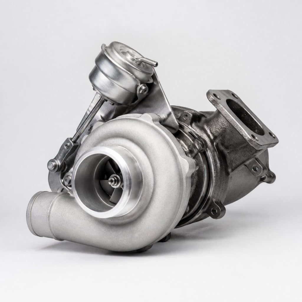 Turbo à géométrie variable présenté sur fond clair